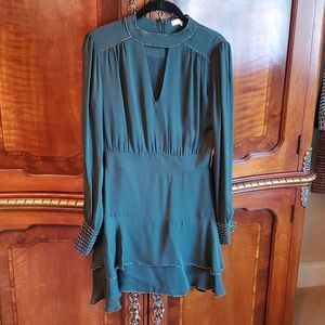 Parker Green silk dress WORN ONCE